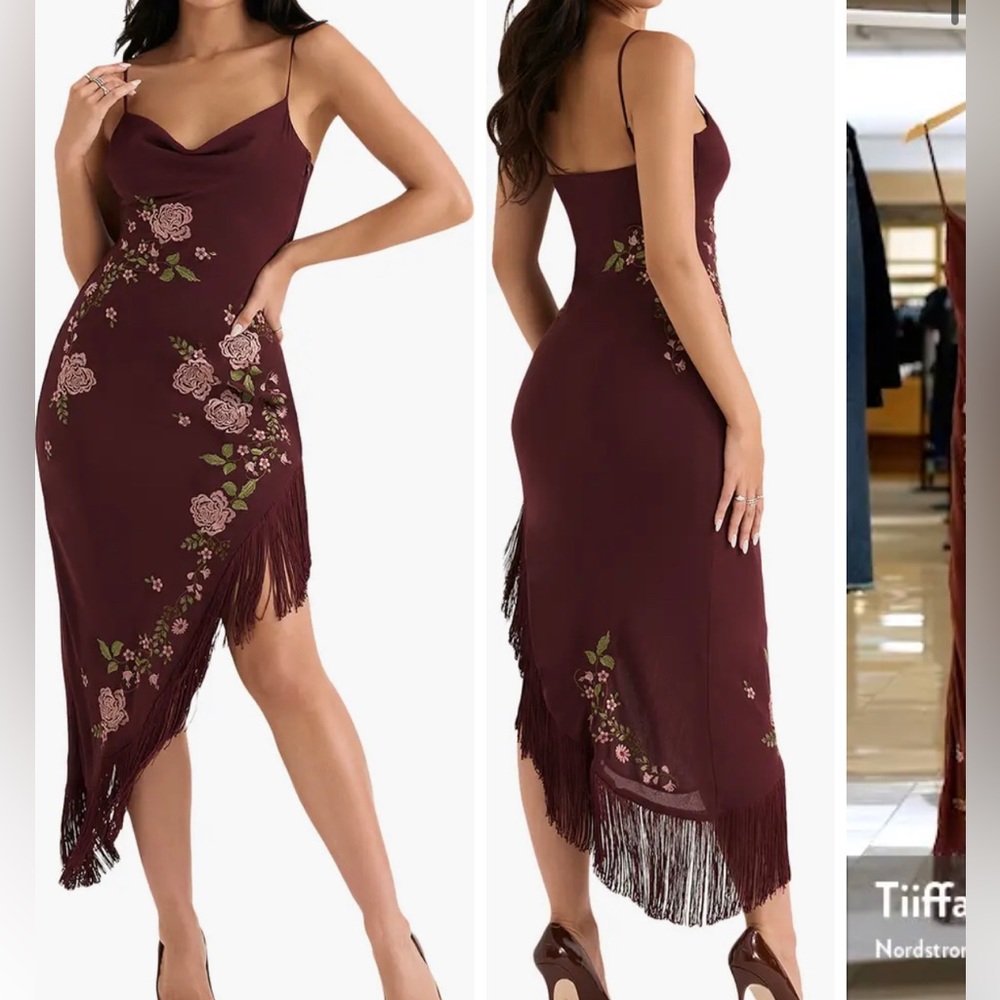 House of Cb Asymmetrical Slip Dress